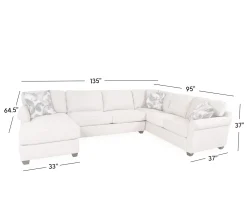 Arcadia 3 Piece Sectional - RHF Sofa, Armless Sofa, LHF Chaise