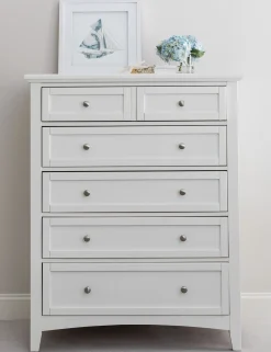Atlantic 5-Drawer Chest - White