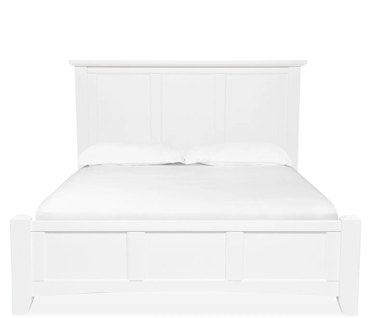 Atlantic King Panel Bed - White