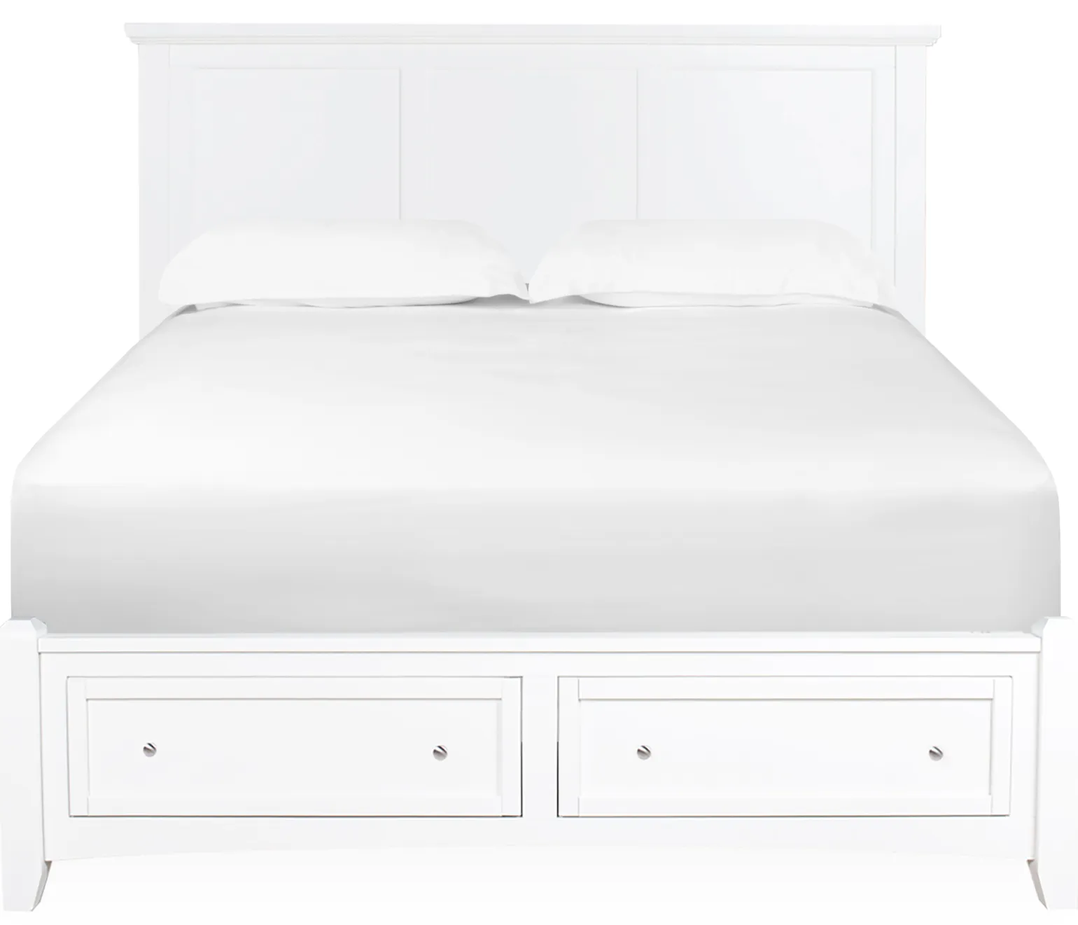 Atlantic King Platform Storage Bed - White