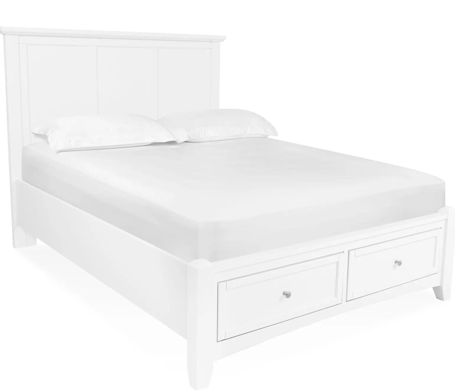 Atlantic King Platform Storage Bed - White