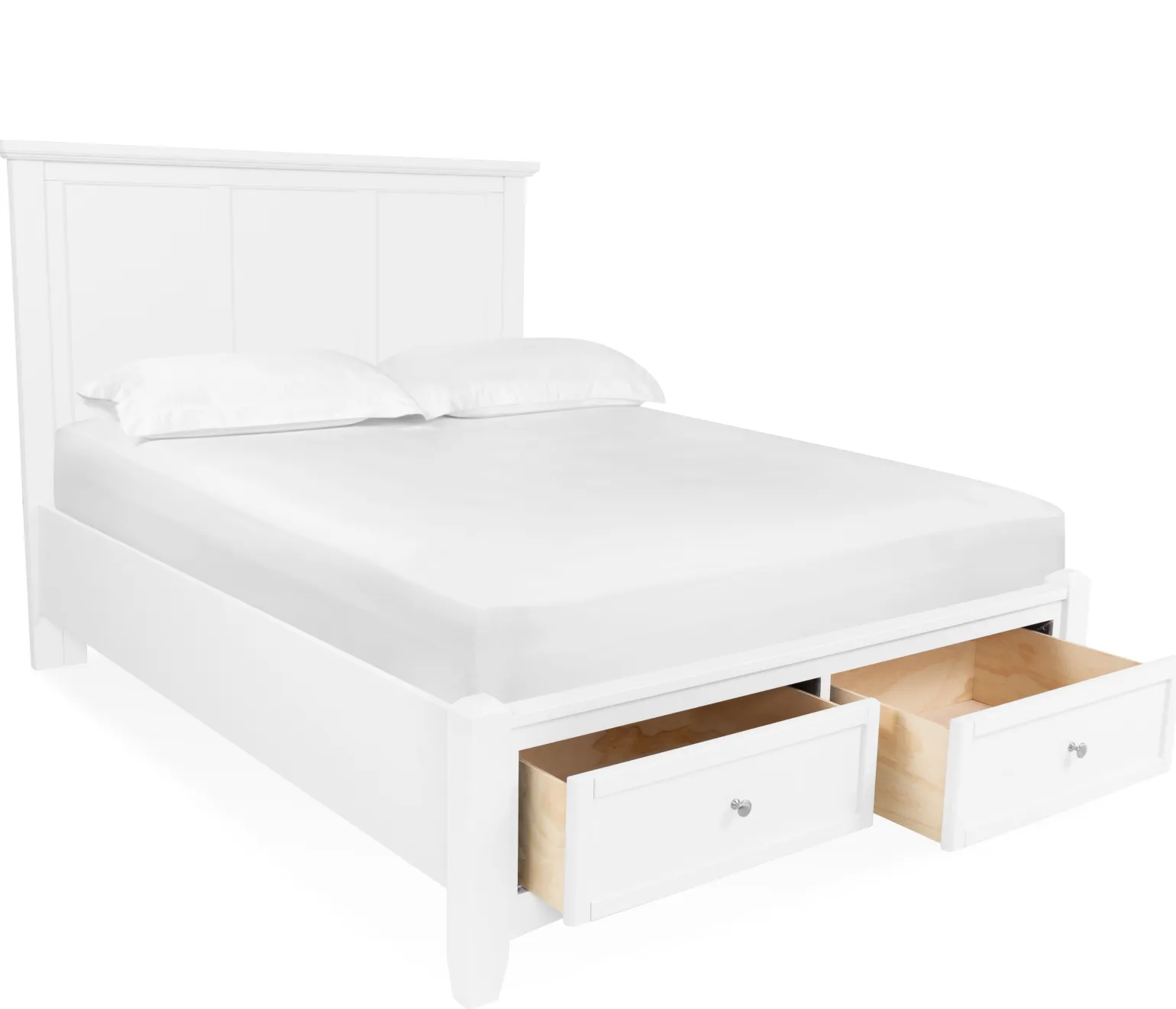 Atlantic King Platform Storage Bed - White