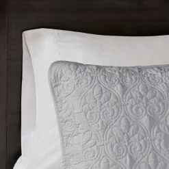 Becky Grey Reversible 2-Piece Coverlet Set - Twin/Twin XL