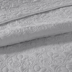 Becky Grey Reversible 2-Piece Coverlet Set - Twin/Twin XL