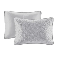 Becky Grey Reversible 2-Piece Coverlet Set - Twin/Twin XL
