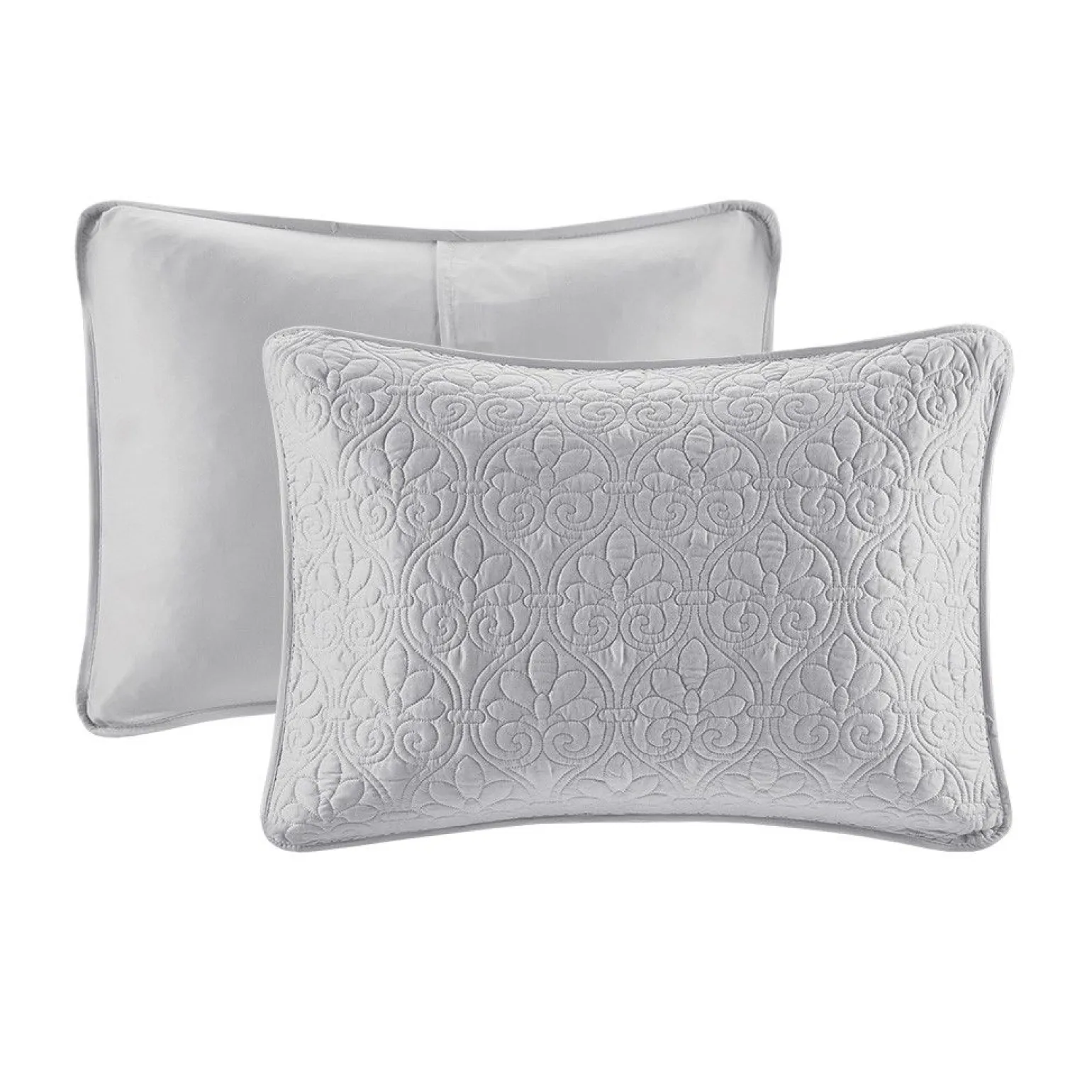 Becky Grey Reversible 2-Piece Coverlet Set - Twin/Twin XL