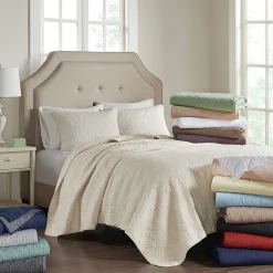 Becky Navy Reversible 3-Piece Coverlet Set - Full/Queen