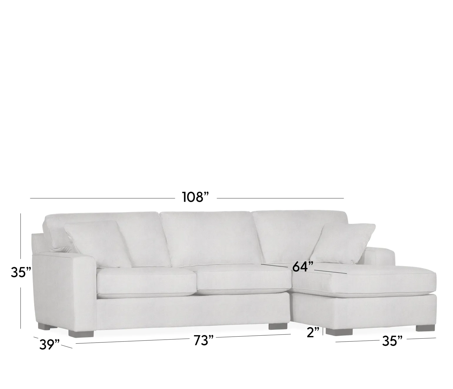 Bedford 2-Piece Sectional - LHF Apt. Sofa, RHF Chaise