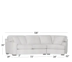 Bedford 2-Piece Sectional - LHF Apt. Sofa, RHF Cuddler