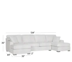 Bedford 3-Piece Sectional - LHF Chaise, Armless Apt Sofa, RHF Chaise