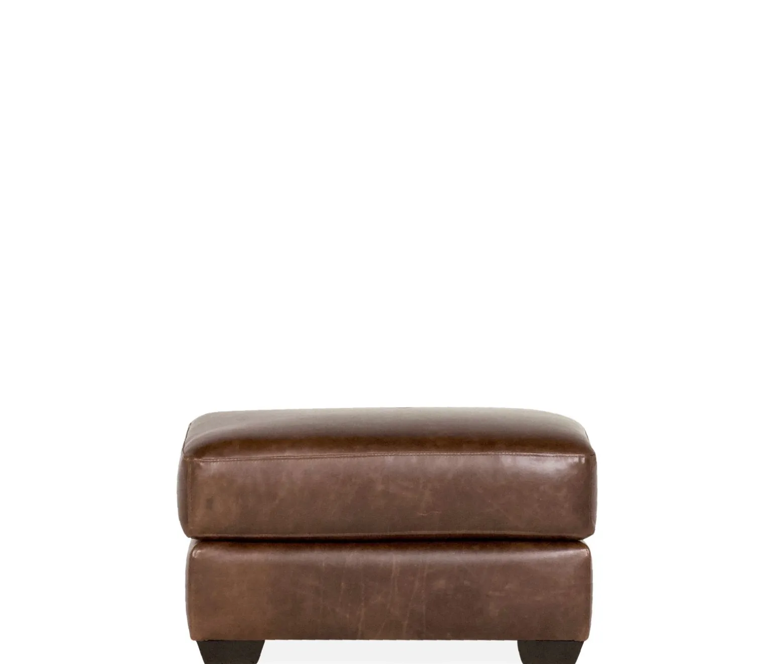 Boudreau Leather Ottoman- Bistro Chocolate