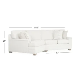 Brunswick 2-Piece Sectional RA Loveseat and LA Cuddler