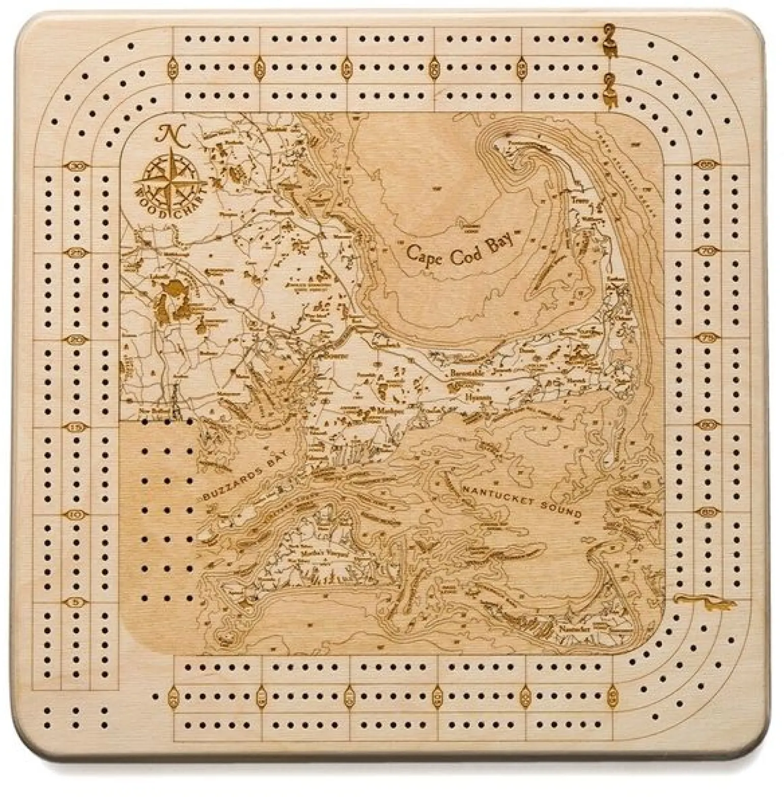 Cape Cod Cribbage Board