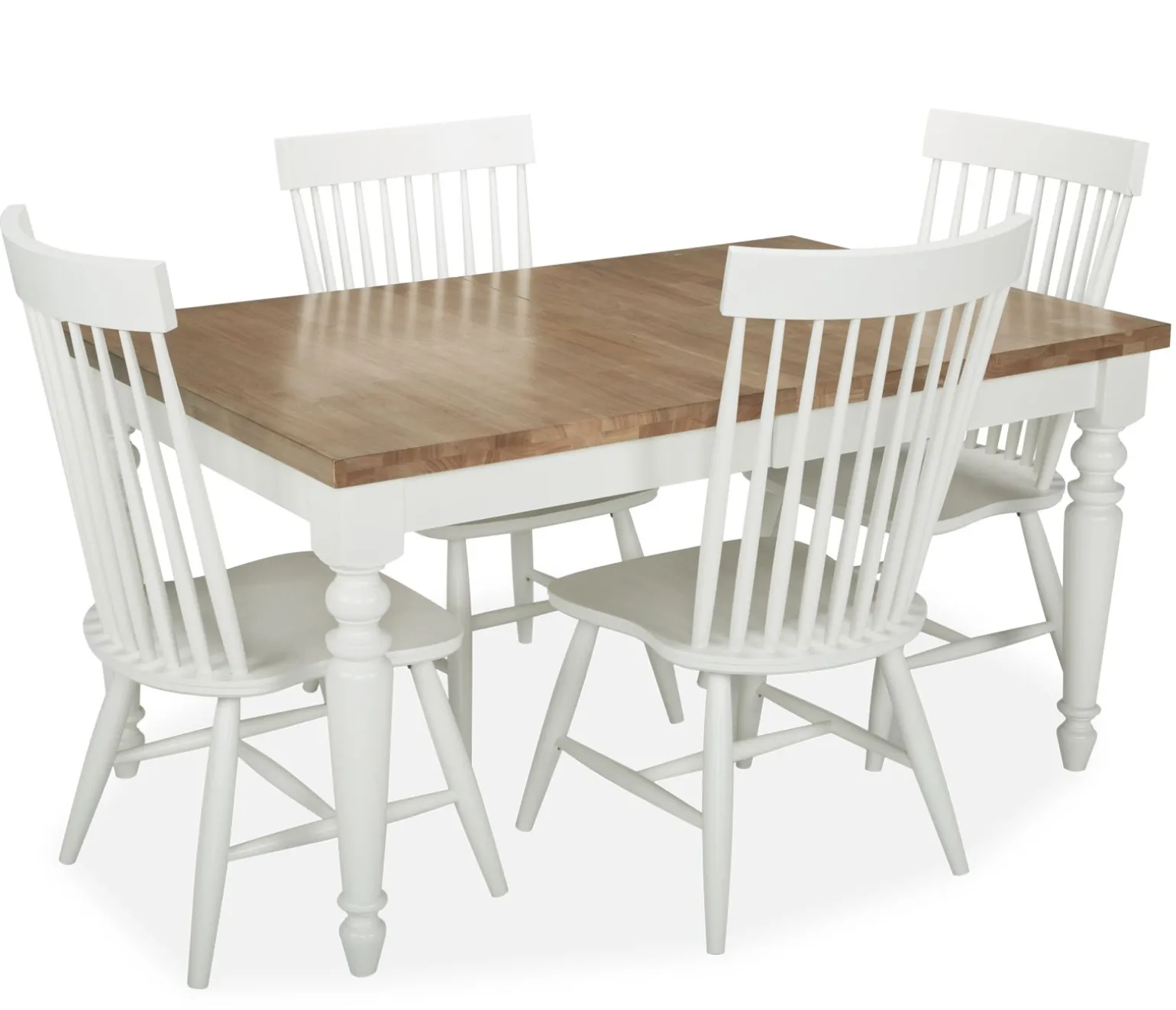 Cape Cod 5-Piece Dining Set w/ Lumina White Chairs