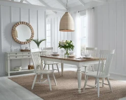 Cape Cod 5-Piece Dining Set w/ Lumina White Chairs