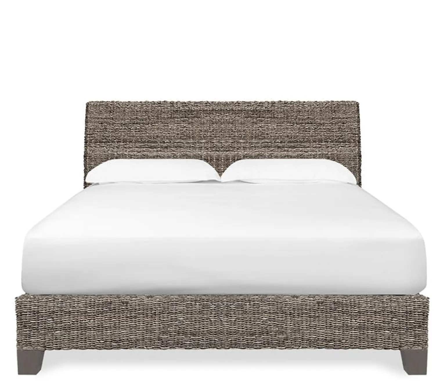 Catalina King Woven Platform Bed - Gray Wash