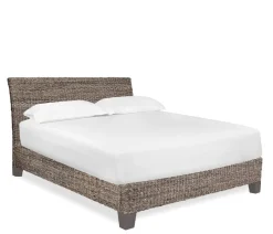 Catalina King Woven Platform Bed - Gray Wash