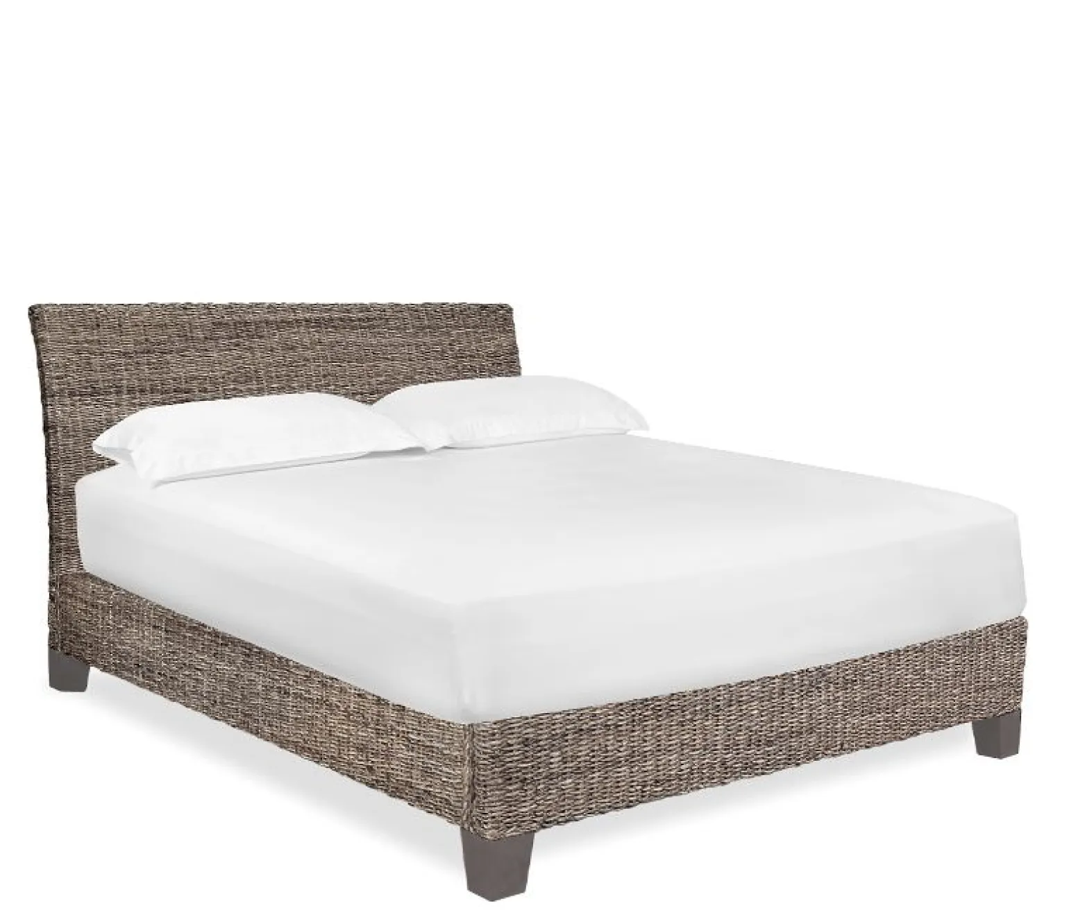 Catalina King Woven Platform Bed - Gray Wash