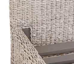 Catalina King Woven Platform Bed - White Wash