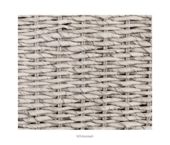 Catalina King Woven Platform Bed - White Wash