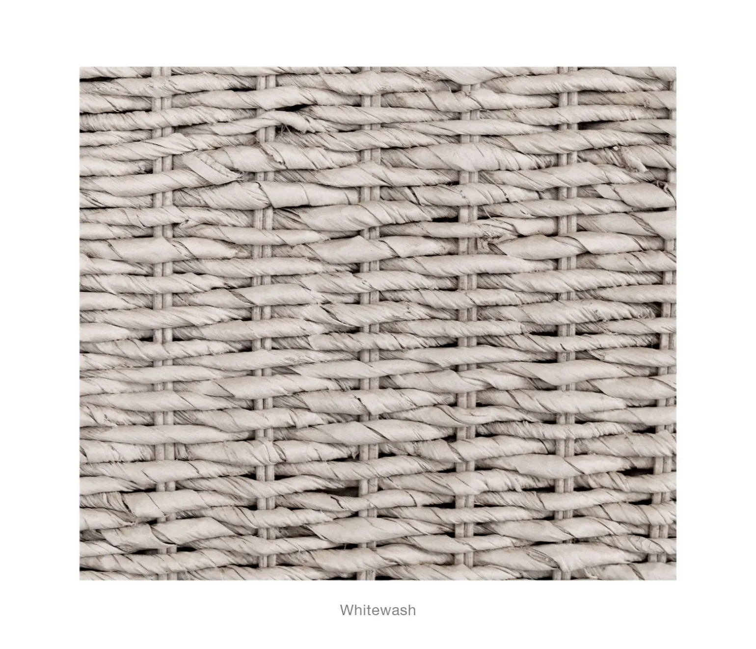 Catalina King Woven Platform Bed - White Wash