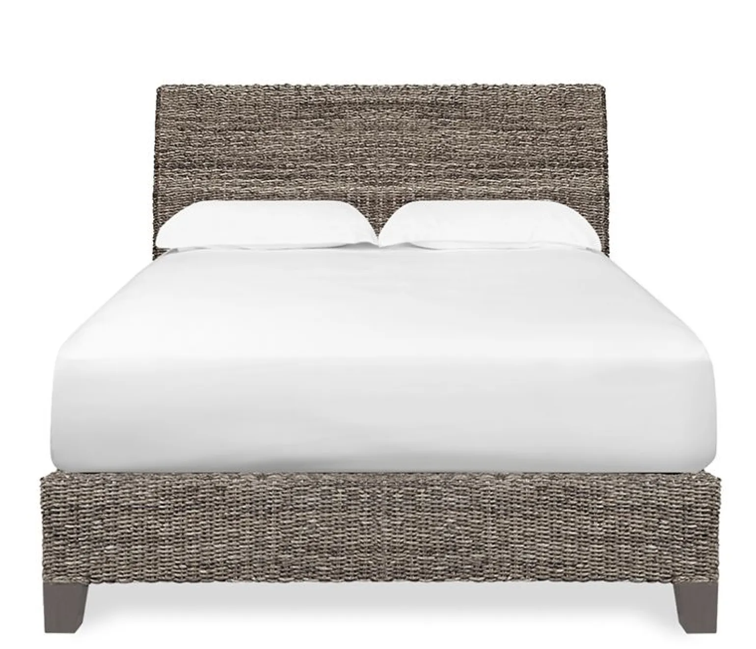 Catalina Queen Woven Platform Bed - Gray Wash