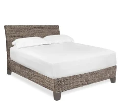 Catalina Queen Woven Platform Bed - Gray Wash