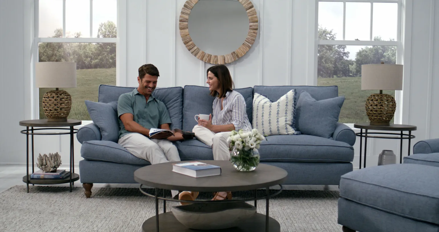 Cindy Ottoman - Blue