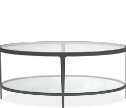 Clooney Oval Coffee Table - Gunmetal