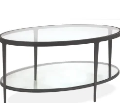 Clooney Oval Coffee Table - Gunmetal