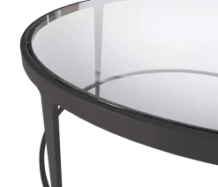 Clooney Oval Coffee Table - Gunmetal