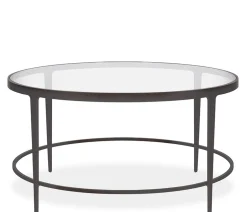Clooney Round Coffee Table - Gunmetal