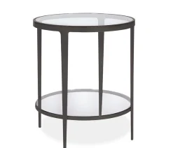 Clooney Round Side Table - Gunmetal