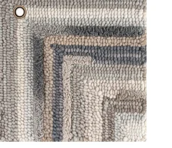 Concentric Squares Gray Rug