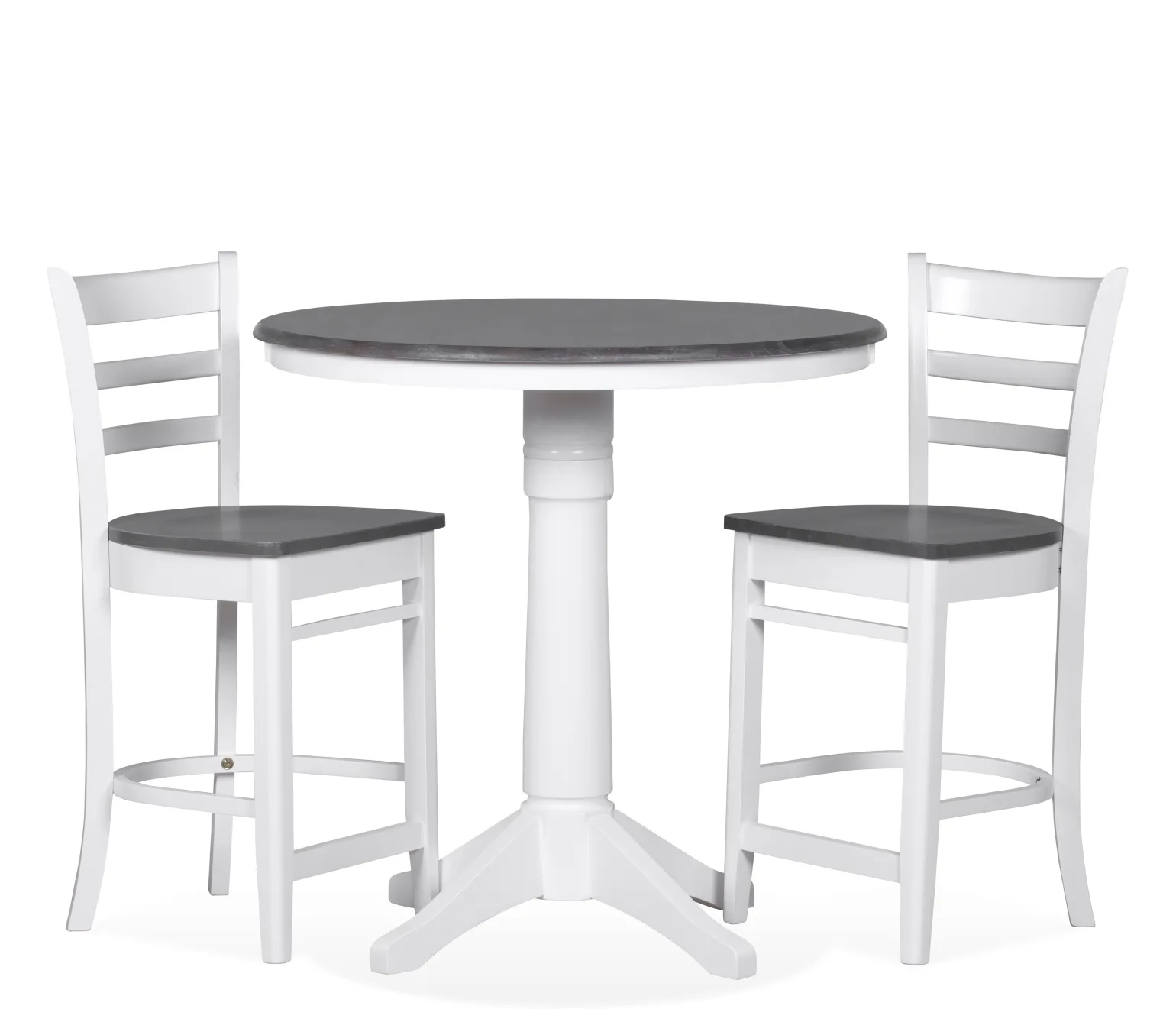 Cove II - 3-Piece Counter Dining Set w/ Ladder Back Stools