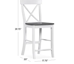 Cove II - 5-Piece Counter Dining Set w/ X-Back Stools
