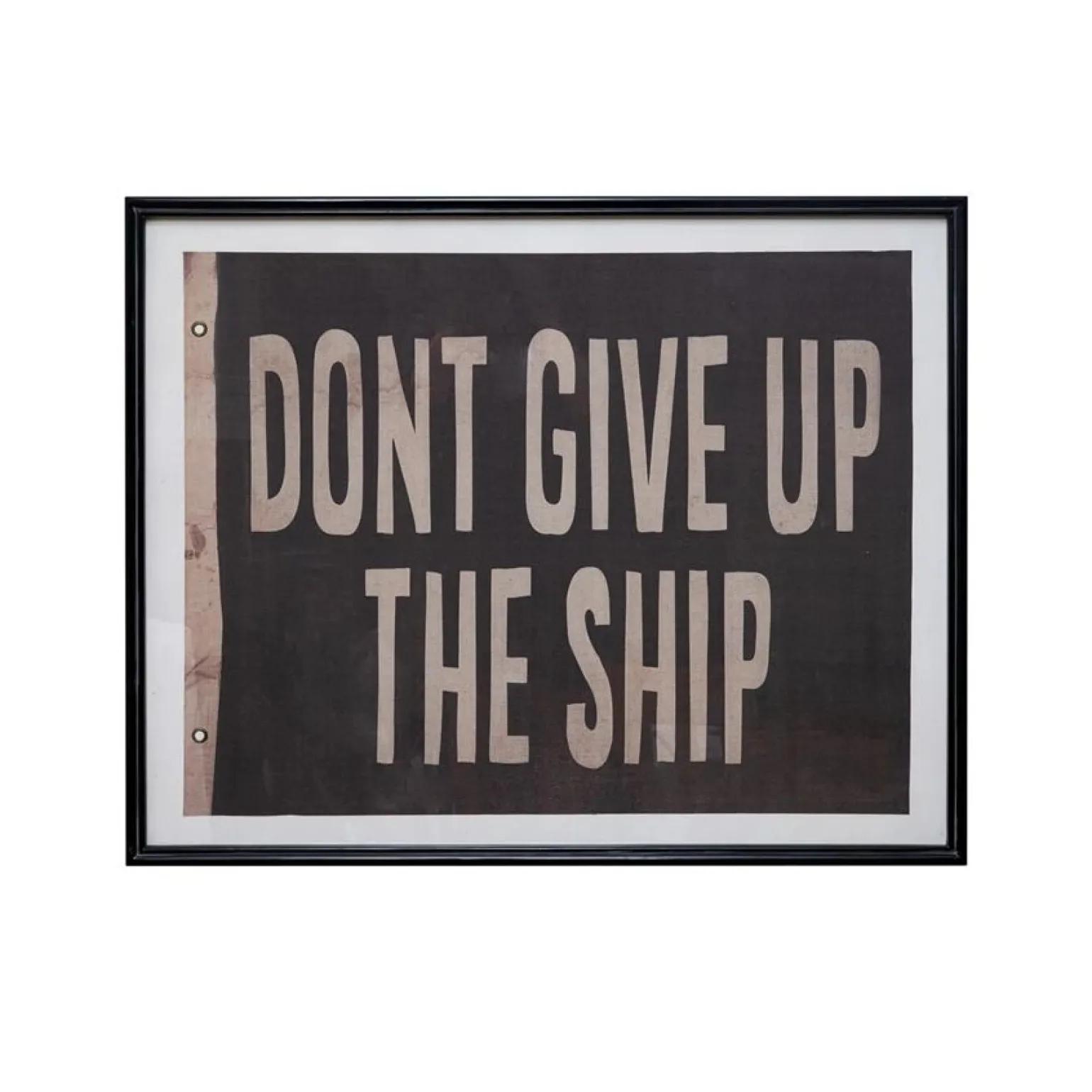 Don't Give Up the Ship Framed Flag