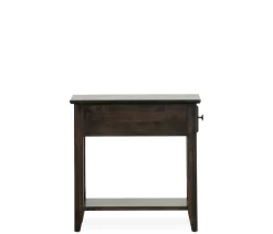 Edmund Chairside Table - Rich Chocolate