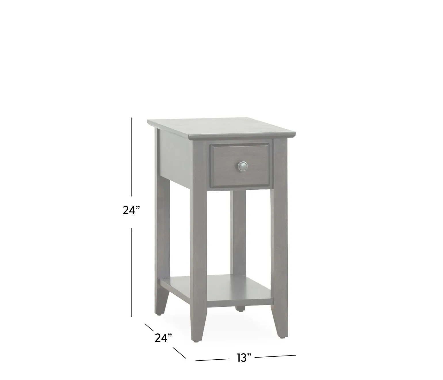 Edmund Chairside Table - Rich Chocolate