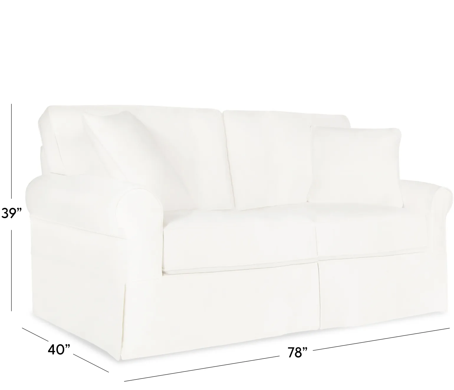 Fairbanks Slipcover Apartment Sofa