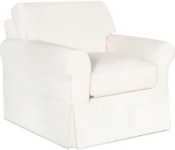 Fairbanks Slipcover Chair with Cloud Cushions - White