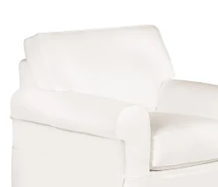 Fairbanks Slipcover Chair with Cloud Cushions - White
