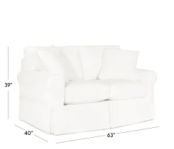 Fairbanks Slipcover Loveseat - White