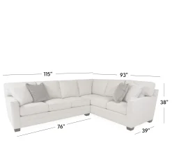 Flannery 2 Piece Sectional - RAC Corner Sofa & LA Three Seat Sofa