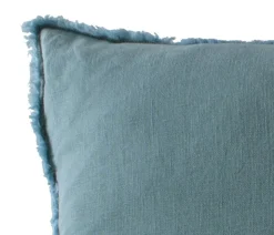 Fringed Sea Green Pillow