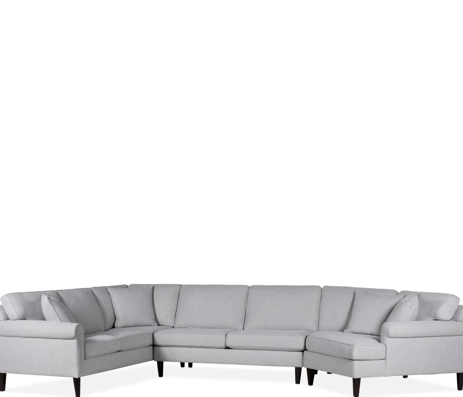 Grayson 3 Piece LHF Sofa Sectional Armless, RHF Cuddler - Villa Dove