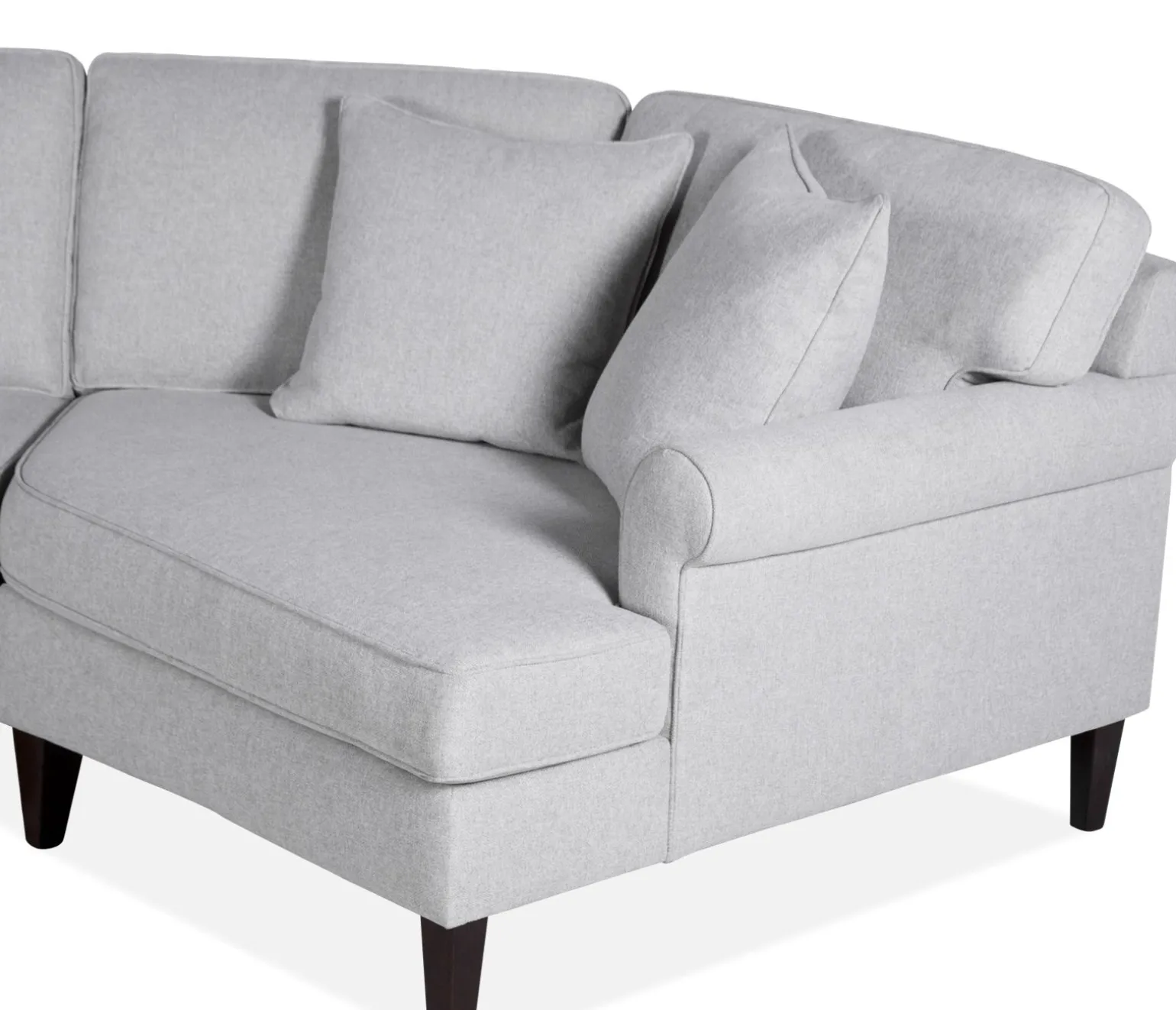 Grayson 3 Piece LHF Sofa Sectional Armless, RHF Cuddler - Villa Dove