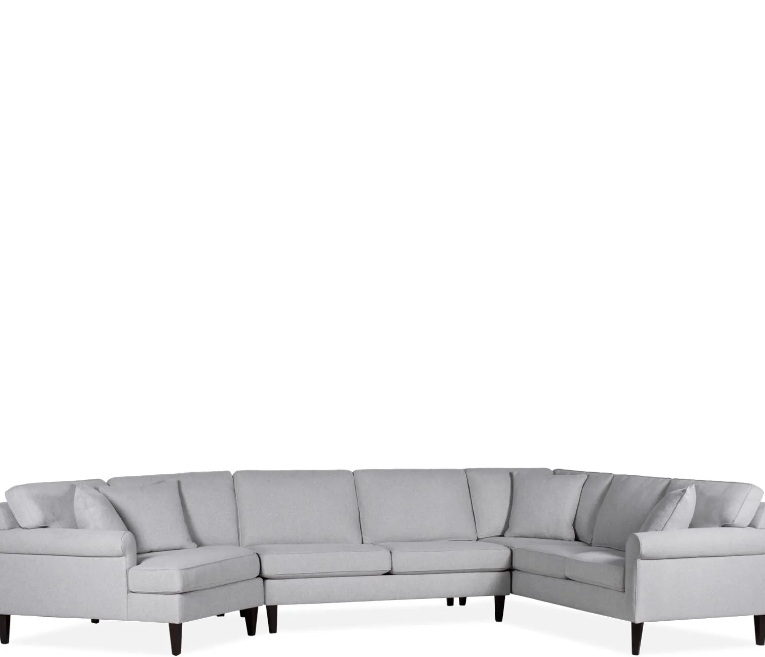 Grayson 3 Piece RHF Sofa Sectional Armless, LHF Cuddler - Villa Dove