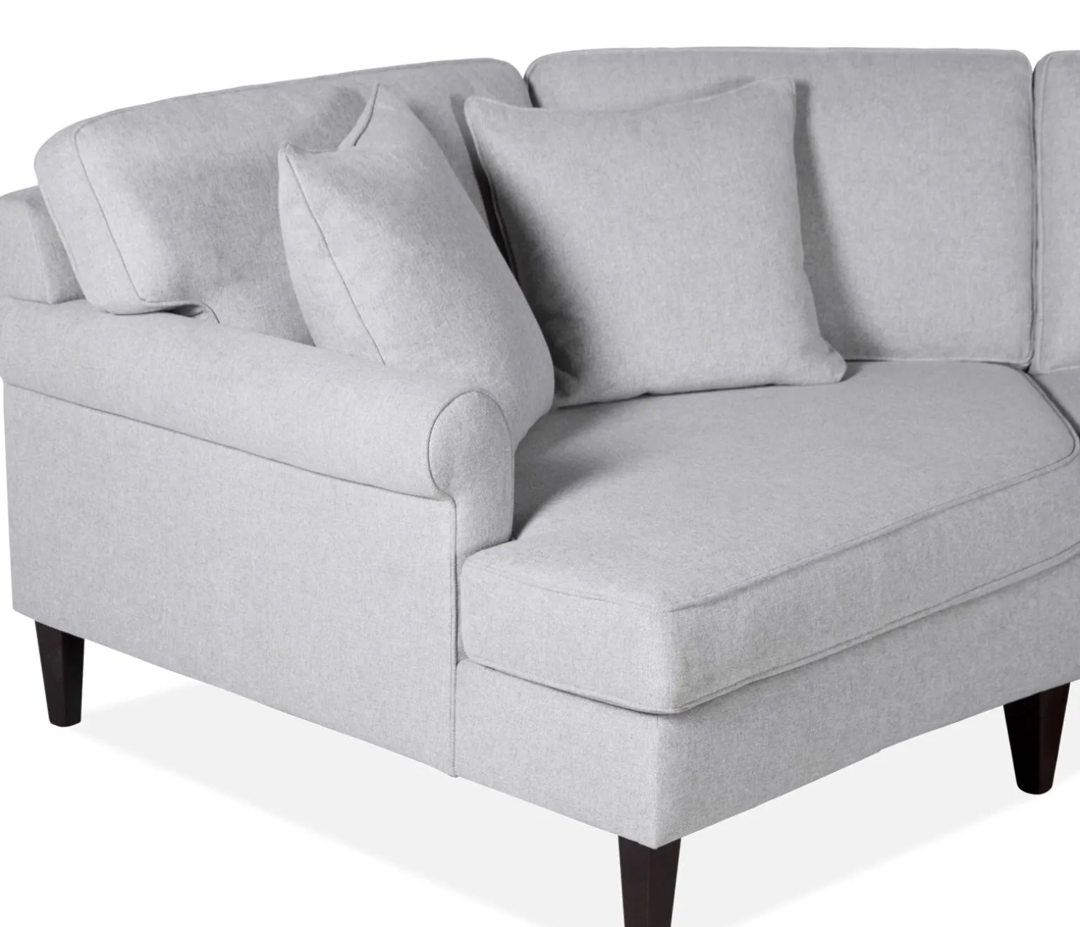 Grayson 3 Piece RHF Sofa Sectional Armless, LHF Cuddler - Villa Dove