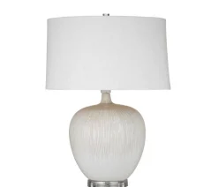 Grooved Ceramic Table Lamp